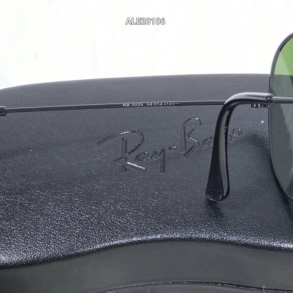 Ray-Ban Classic Aviator Sunglasses RB3025 58□14 140 Black and Green New